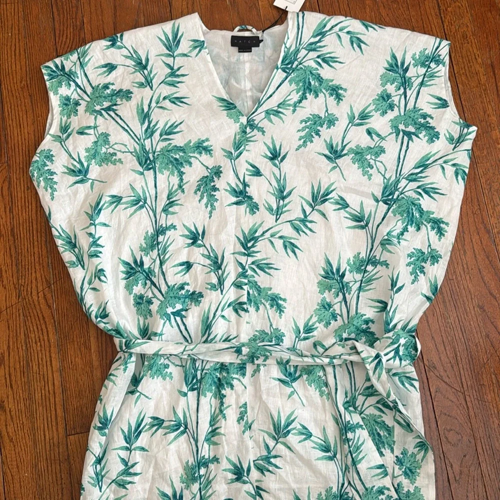 O/S Petite Hatch The Linen Riviera Caftan Dress - Picture 6 of 7